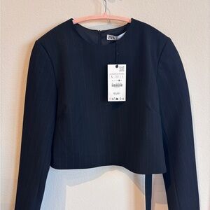 Zara black pinstripe top/ skirt set by Zara.